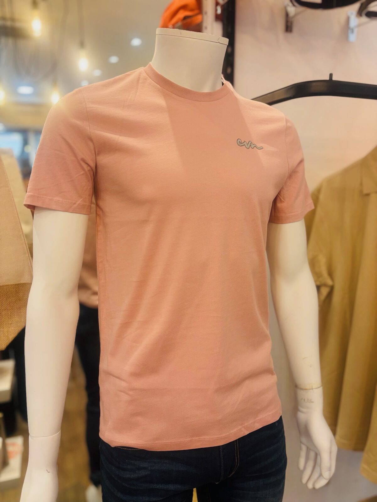 T-SHIRT BIO UNISEXE CVN - ROSE PASTEL