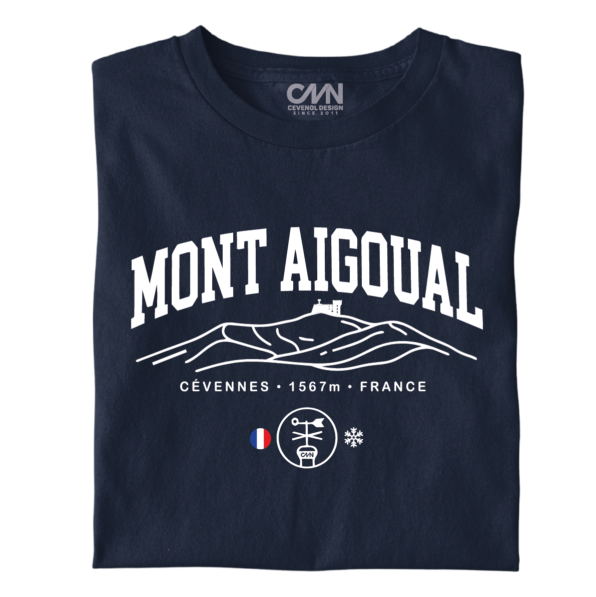 Mont Aigoual Bleu marine - le t-shirt