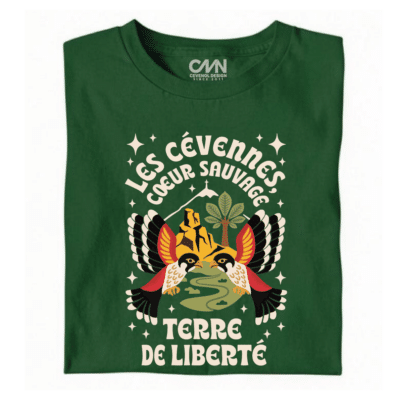 Cœur sauvage – t-shirt vert foncé – CVN Store