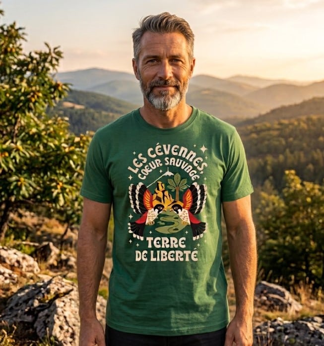 Alternative view of Cœur Sauvage - le t-shirt vert foncé