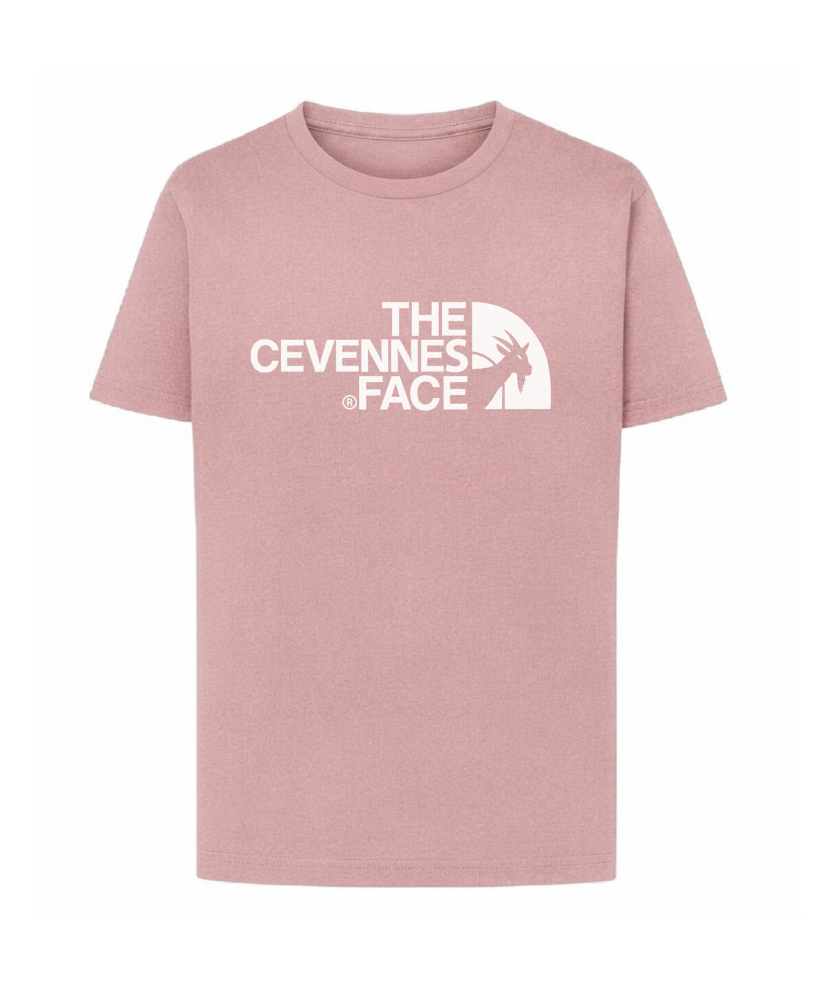 The Cévennes Face - T-Shirt rose vintage enfant