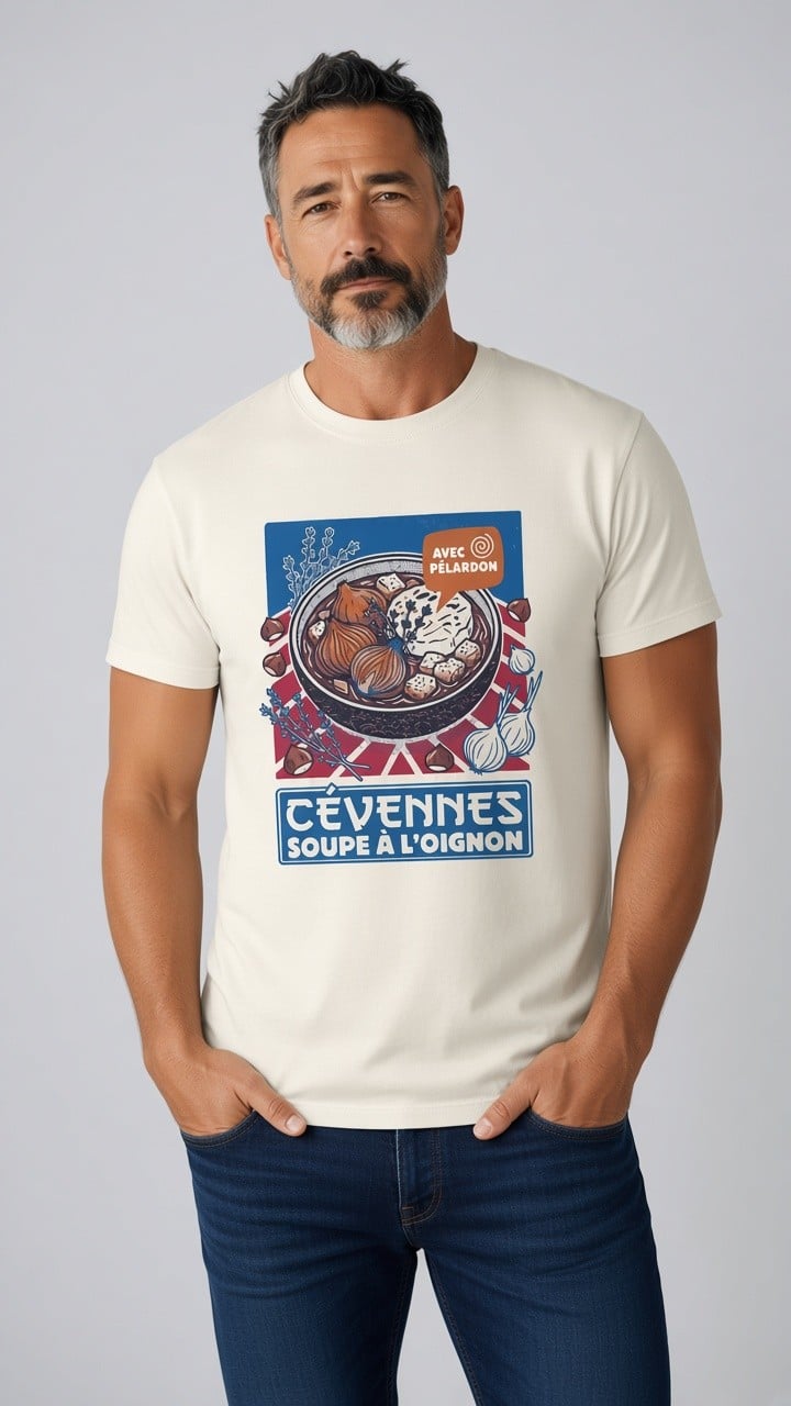 Alternative view of Soupe à l'oignon - le t-shirt ivoire